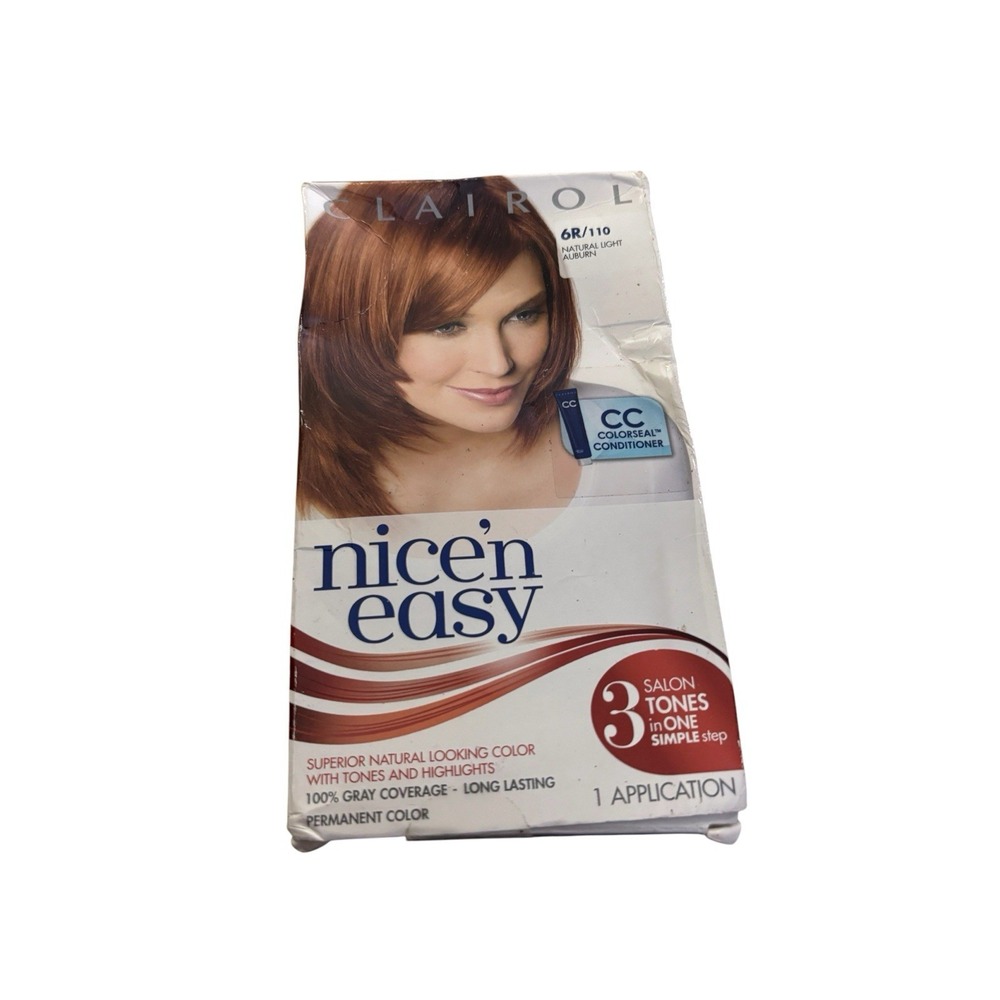 Clairol Natural Light Auburn Born Red 6R 110 Nice n Easy New Old Stock
